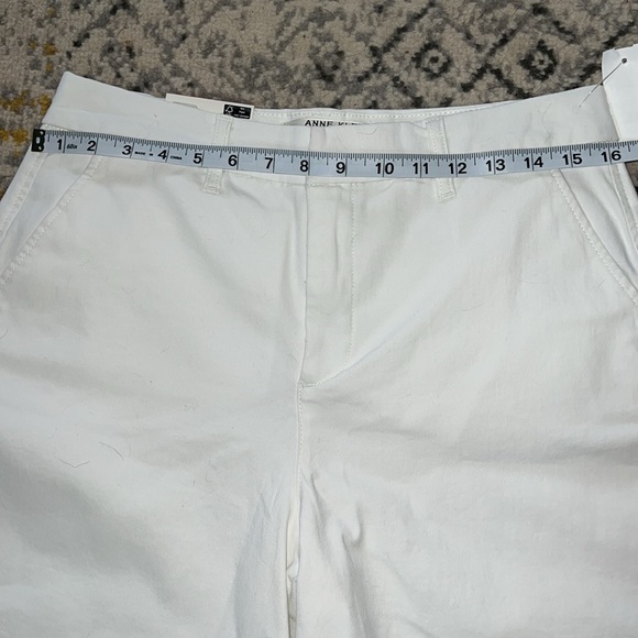 Size 8 Anne Klein Jeans White Chino Shorts - Picture 4 of 7